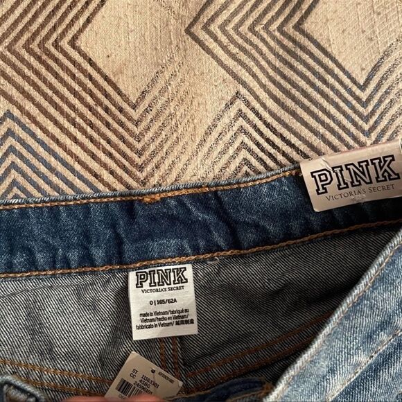 Pink VS High Waisted Cut Off Shorts - Picture 3 of 4